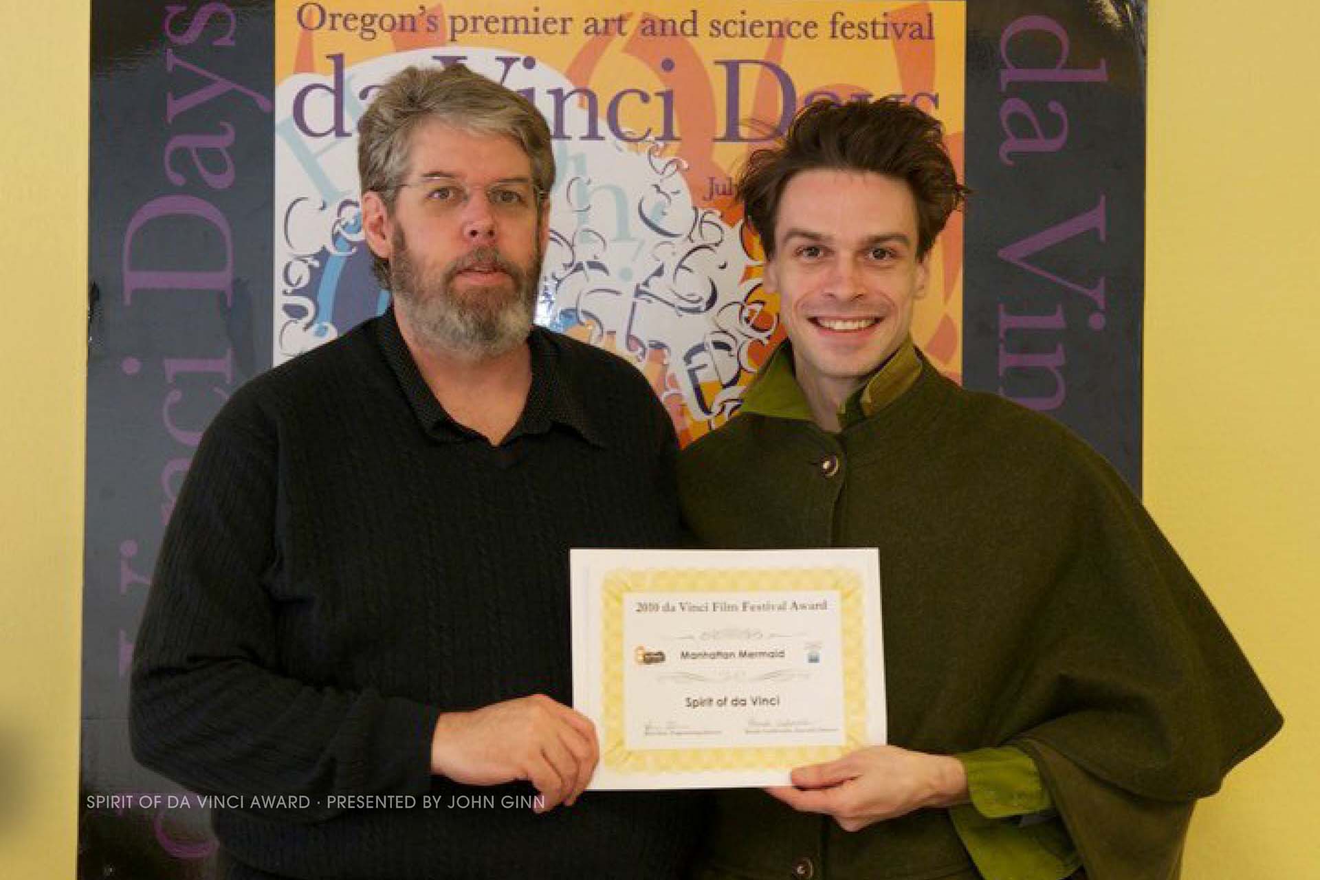 Tristan V Christann, Fantasy, Gaia Award, Moondance Filmfestival, Spirit of Da Vinci, Manhattan Mermaid_03 Spirit of da Vinci award